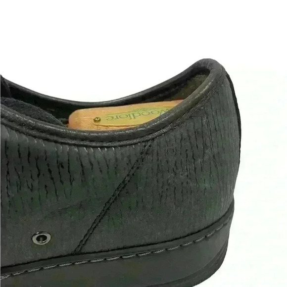 Lanvin Mens Sneakers DBB1 Black Patent  And Épi Leather Cap Toe Low Top Size 9 - Picture 6 of 16